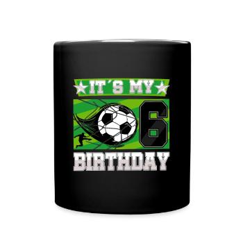 6th birthday Boy Soccer 6 Years Old Gifts - Full Colour Mug - black - Front