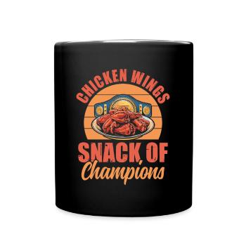 Chicken Wings Snack Of Champions Wings Liebhaber - Tasse einfarbig - Schwarz - Vorne