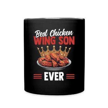 Best Chicken Wing Son Ever Hühnchenflügel Söhne - Tasse einfarbig - Schwarz - Vorne