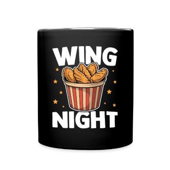 Funny Wing Night Chicken Wings Crispy Wings - Full Colour Mug - black - Front