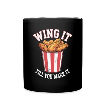 Aile de poulet Habillement Aile jusqu’à ce que vous le fassiez - Mug uni - noir - Devant