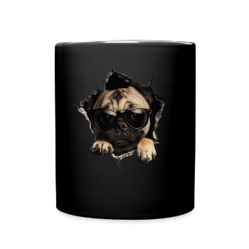 Drôle de chien propriétaire Chien mignon Bouledogue - Mug uni - noir - Devant