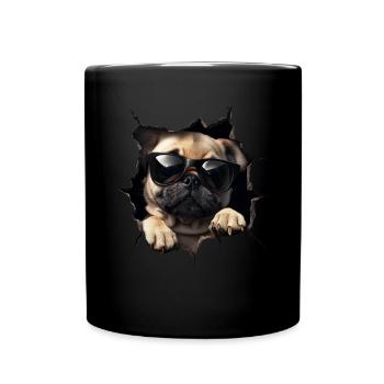 Drôle de chien propriétaire Chien mignon Bouledogue - Mug uni - noir - Devant