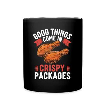 Chicken Wings Good Things Come In Crispy Packages - Tasse einfarbig - Schwarz - Vorne