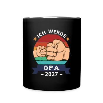 Je vais être grand-père 2027 Grossesse Papi en devenir - Mug uni - noir - Devant