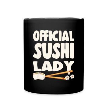 Sushi Lover Official Sushi Lady - Full Colour Mug - black - Front