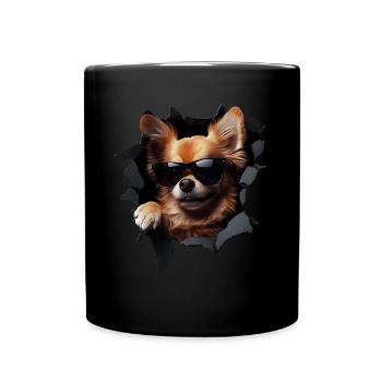 Funny Dog Owner Cute Dog Chihuahua - Full Colour Mug - black - Front