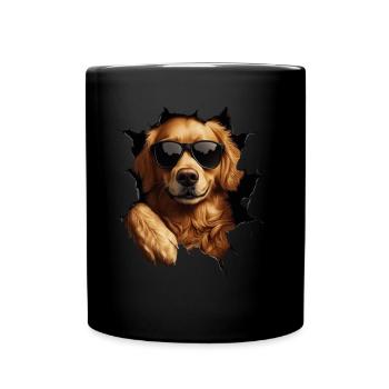 Drôle de chiens Propriétaire de chien Chien mignon Retriever - Mug uni - noir - Devant