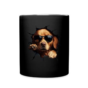 Drôle de chiens Propriétaire de chien Chien mignon Retriever - Mug uni - noir - Devant