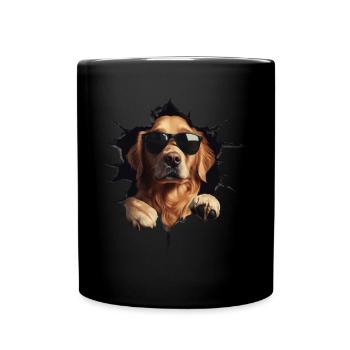 Drôle de chiens Propriétaire de chien Chien mignon Retriever - Mug uni - noir - Devant