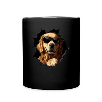 Drôle de chiens Propriétaire de chien Chien mignon Retriever - Mug uni - noir - Devant