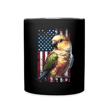 Jenday Conure Perruche à tête jaune des États-Unis - Mug uni - noir - Devant
