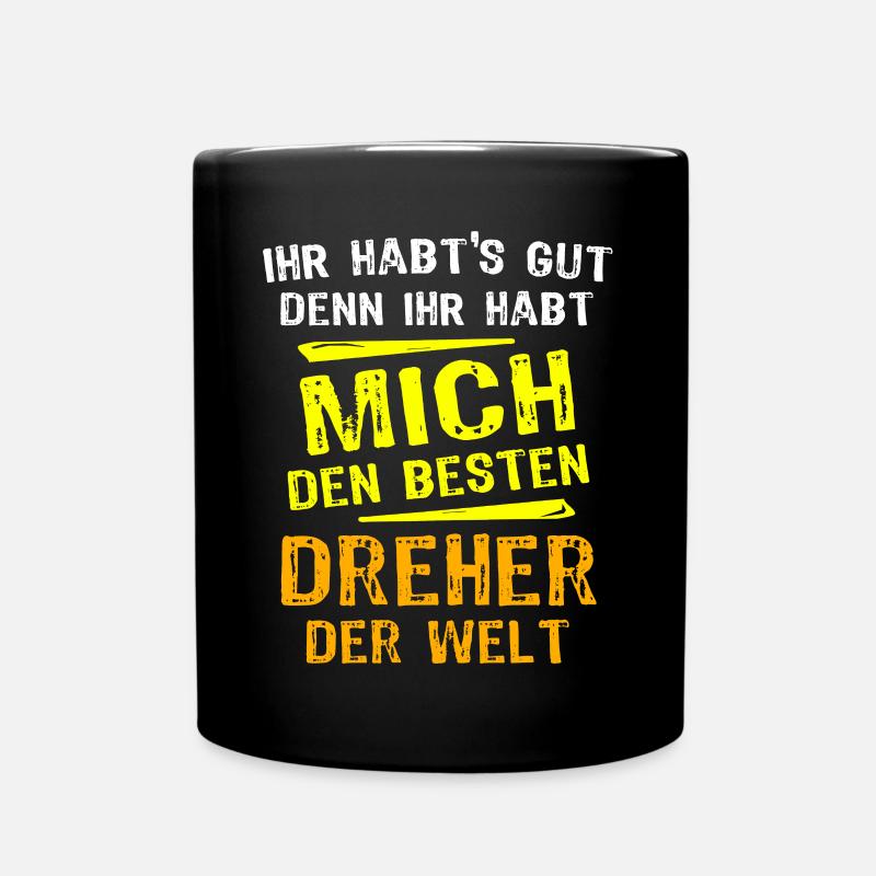 Dreher Geschenk - Tasse einfarbig - Schwarz