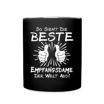 Receptionist - Full Colour Mug - black - Front