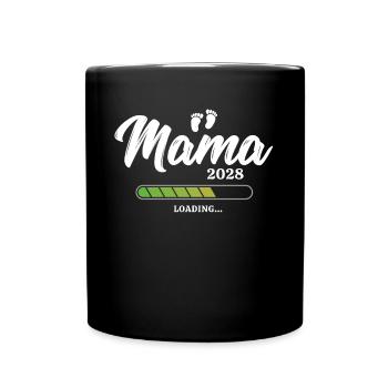 Mama Loading 2028 - Tasse einfarbig - Schwarz - Vorne