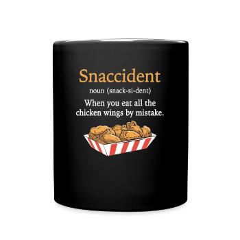 Drôle d’ailes de poulet Snaccident Définition - Mug uni - noir - Devant
