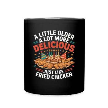 Chicken Wings Birthday Fast Food Lover - Full Colour Mug - black - Front
