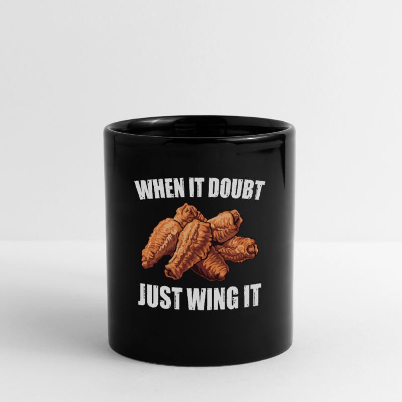 Chicken Wings Deep Fried When It Doubt Just Wing It Full Colour Mug