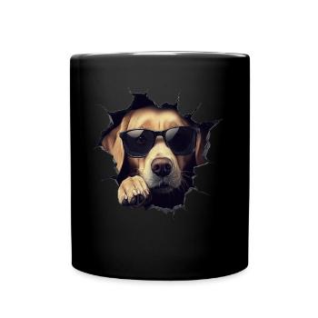 Drôle de chien propriétaire Chien mignon Labrador - Mug uni - noir - Devant
