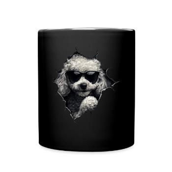 Drôle de chien propriétaire Chien mignon caniche - Mug uni - noir - Devant