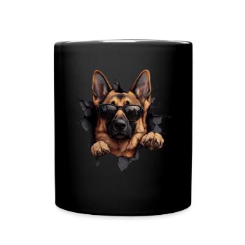 Drôle de chien propriétaire Chien mignon Chien de berger - Mug uni - noir - Devant