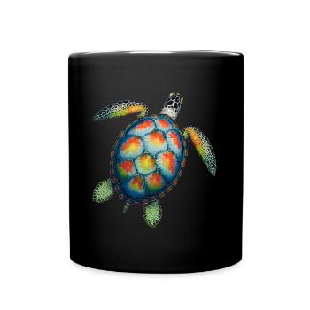 Amoureux des tortues de mer Motif safari animalier - Mug uni - noir - Devant