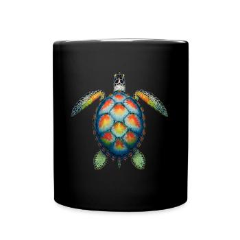 Amoureux des tortues de mer Motif safari animalier - Mug uni - noir - Devant