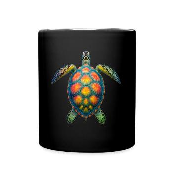 Amoureux des tortues de mer Motif safari animalier - Mug uni - noir - Devant