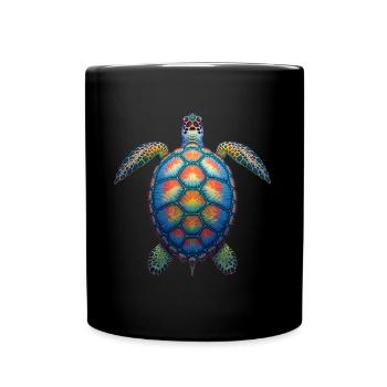 Amoureux des tortues de mer Motif safari animalier - Mug uni - noir - Devant