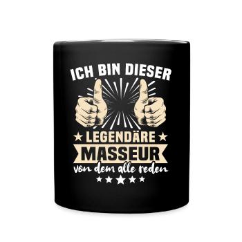 Dictons du masseur - Mug uni - noir - Devant