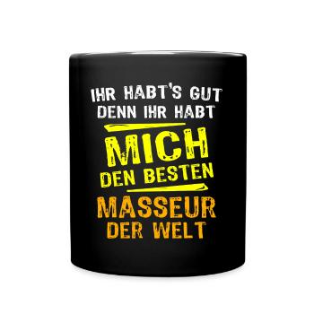 Masseur Gift - Full Colour Mug - black - Front