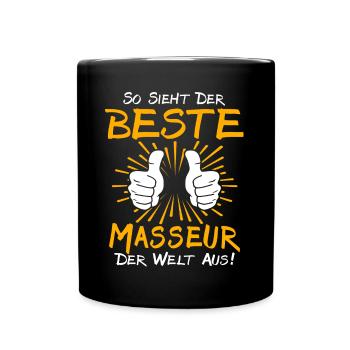 Masseur Gift Idea - Full Colour Mug - black - Front