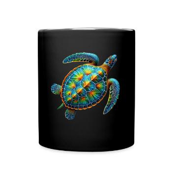 Amoureux des tortues de mer Motif safari animalier - Mug uni - noir - Devant