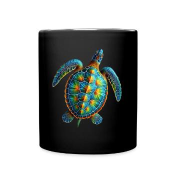 Amoureux des tortues de mer Motif safari animalier - Mug uni - noir - Devant