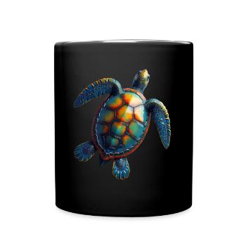 Amoureux des tortues de mer Motif safari animalier - Mug uni - noir - Devant