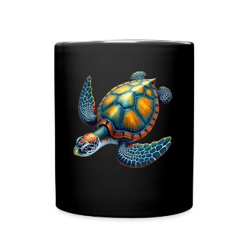 Amoureux des tortues de mer Motif safari animalier - Mug uni - noir - Devant