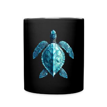 Amoureux des tortues de mer Motif safari animalier - Mug uni - noir - Devant