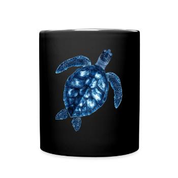 Amoureux des tortues de mer Motif safari animalier - Mug uni - noir - Devant