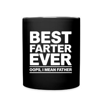 Furz Spruch Furzen Papa Pups Lustige Furz Geschenk - Tasse einfarbig - Schwarz - Vorne