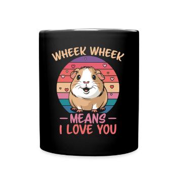 Guinea Pig Saying, Guinea Pig Gift - Full Colour Mug - black - Front