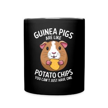 Guinea Pig Saying, Guinea Pig Gift - Full Colour Mug - black - Front