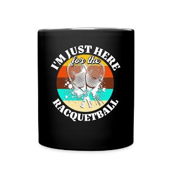 Racquetball - Tasse einfarbig - Schwarz - Vorne