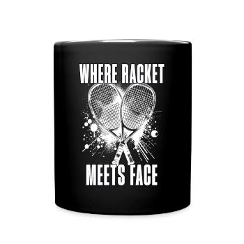 Funny Racquetball Saying - Full Colour Mug - black - Front