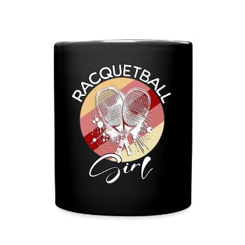 Racquetball Girl - Full Colour Mug - black - Front