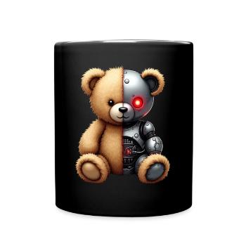 Robot Drôle Tech Ours En Peluche Cyborg Animal Ours - Mug uni - noir - Devant