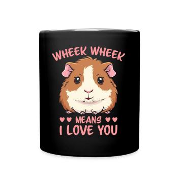Guinea Pig Saying, Guinea Pig Gift - Full Colour Mug - black - Front