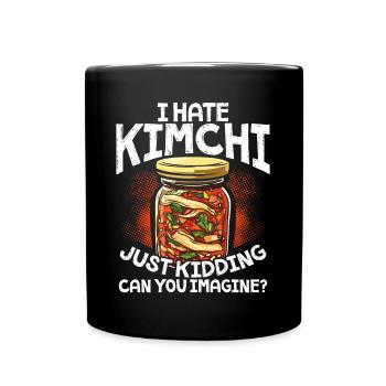 Kimchi Snacks Südkoreanisches köstliches Essen - Tasse einfarbig - Schwarz - Vorne