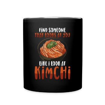 Kimchi Snack koreanische pikantes Essen Kimchi - Tasse einfarbig - Schwarz - Vorne