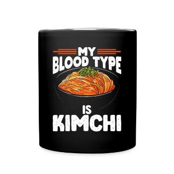 Südkoreanische Küche – Kimchi Snacks - Tasse einfarbig - Schwarz - Vorne