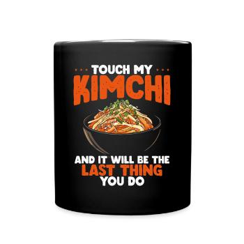 Südkoreanisches würziges Essen – Kimchi-Snacks - Tasse einfarbig - Schwarz - Vorne